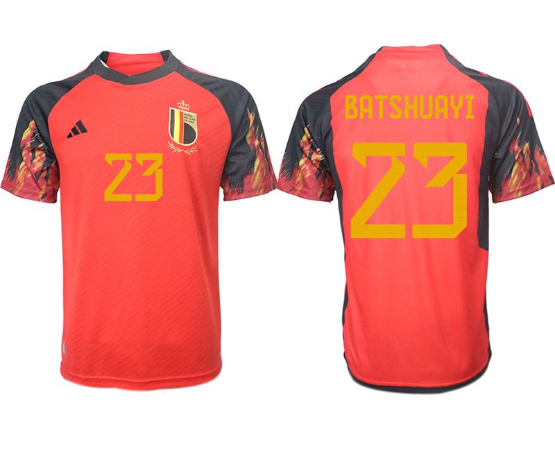Men 2022 World Cup National Team Belgium home aaa version red #23 Soccer Jerseys->->Soccer Country Jersey